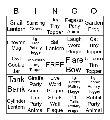 BISQUE Bingo Card