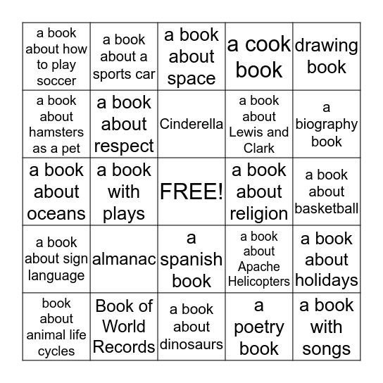 DEWEY BINGO Card
