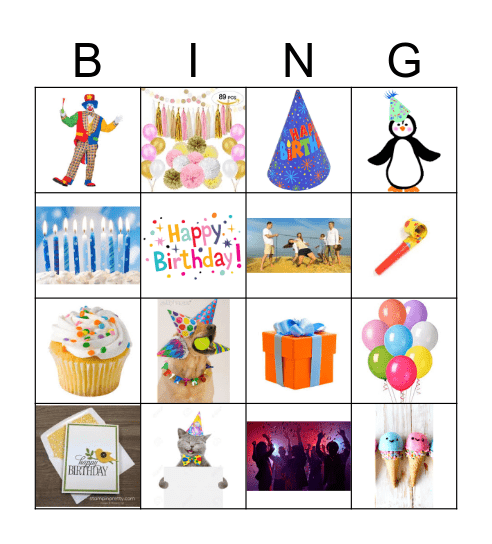 Birthday Bingo Card