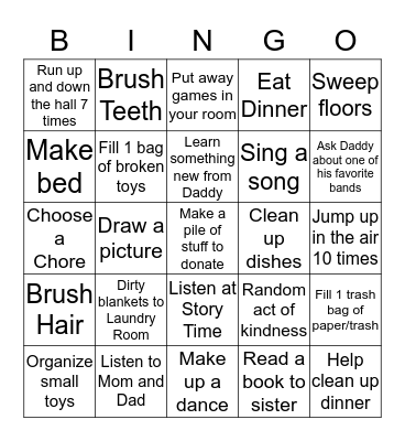Activity Bingo for Sophie Bingo Card