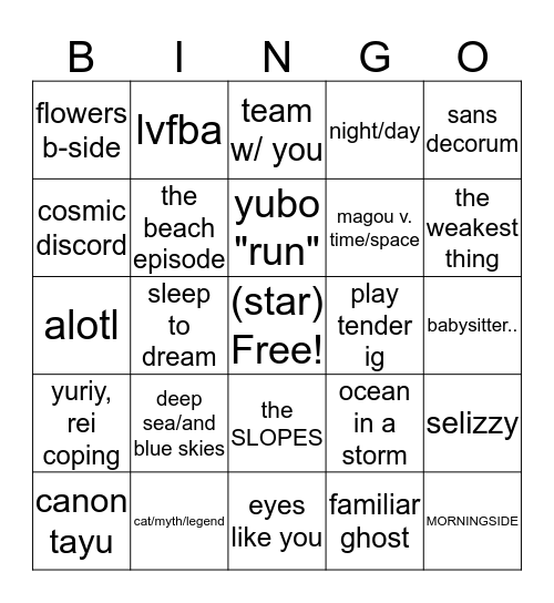ff Bingo Card