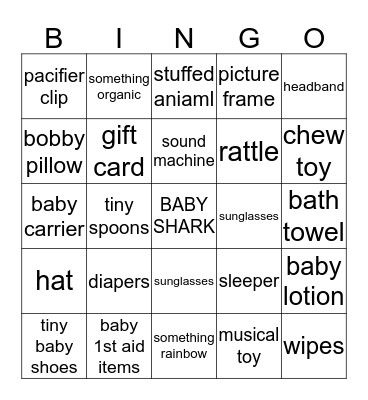 Baby Sharp Baby Sharp DO DO DO  Bingo Card