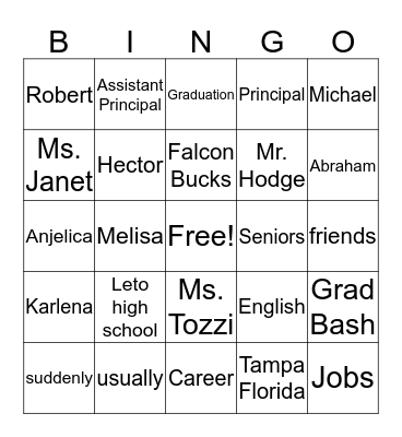 Class Bingo Card