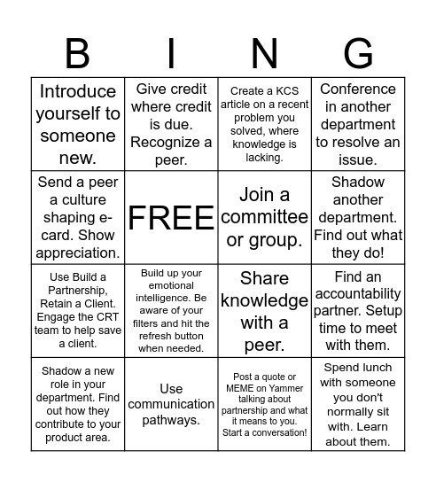 Bingo Card