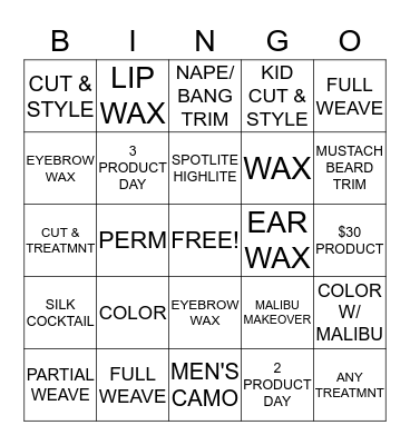READY SET GO!!! Bingo Card
