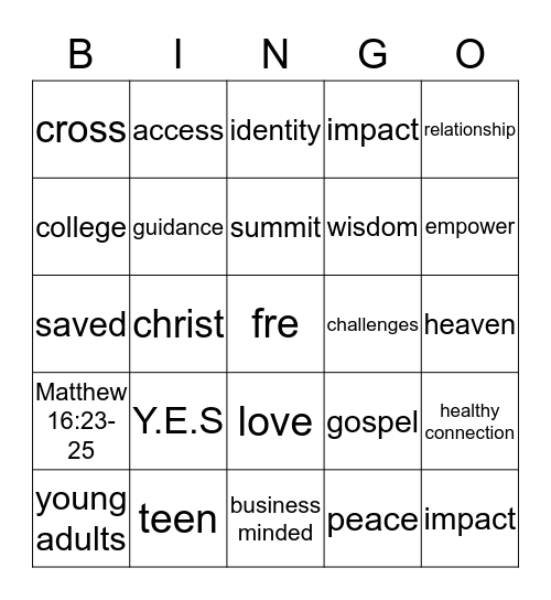 Untitled Bi Bingo Card