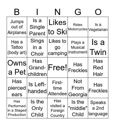DeKalb County Office of Youth Services Members Bingo Card