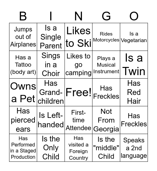 DeKalb County Office of Youth Services Members Bingo Card