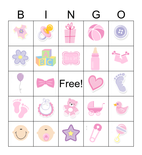 BABY SHOWER BINGO Card