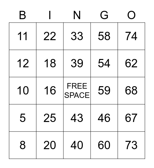 PAPARAZZI BLINGO BINGO! Bingo Card