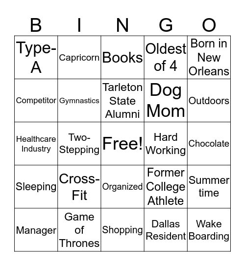 Alex Fuselier! Bingo Card