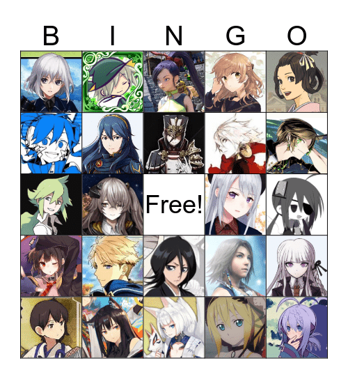 Favorite Characters Bingo Card
