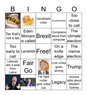 Australian Politics  Bingo Card