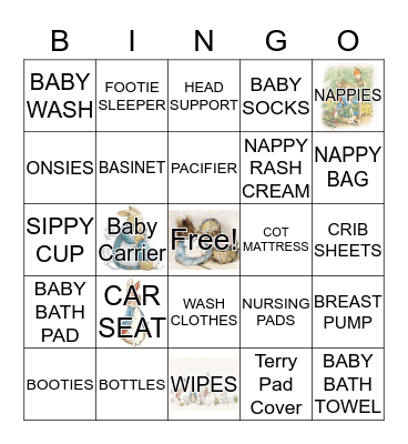 BABY SHOWER Bingo Card