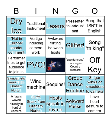 Xmorpheus' Twitter Eurovision Bingo Card