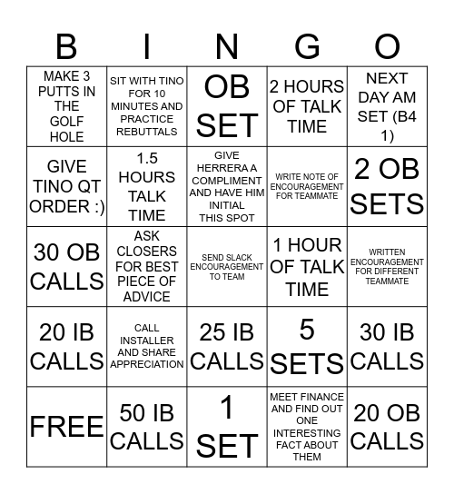 FANTASTIC FRIDAY Bingo Card