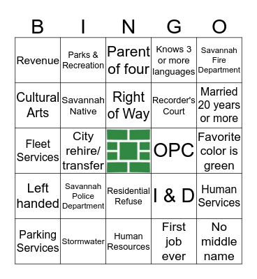 NEO Bingo Card