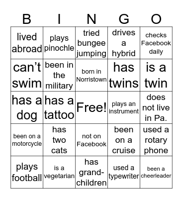 BINGO Card