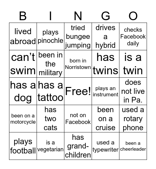 BINGO Card