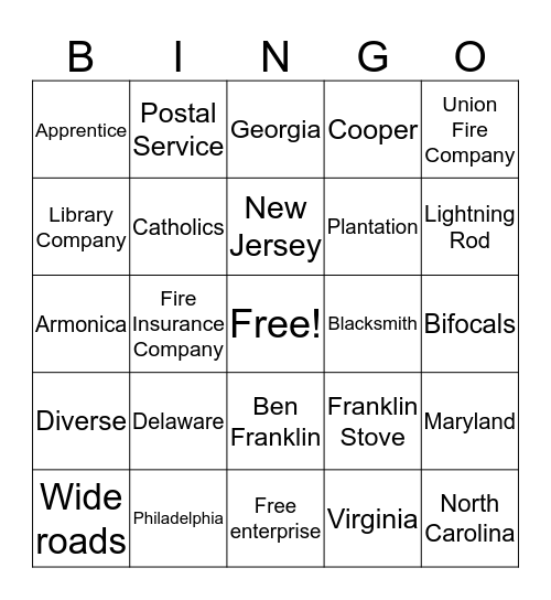 Chapter 6 Bingo Card