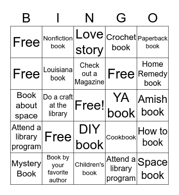 Space Bingo Card