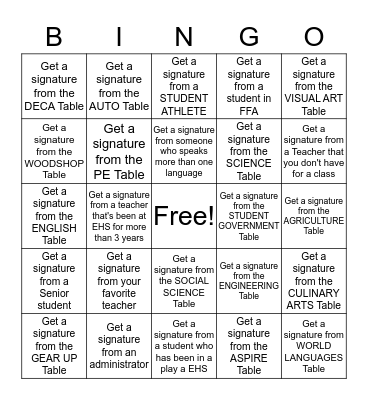 Academic Fair BINGO! Bingo Card