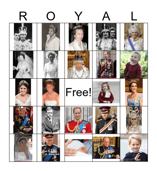 Royal Family Bingo! Bingo Card