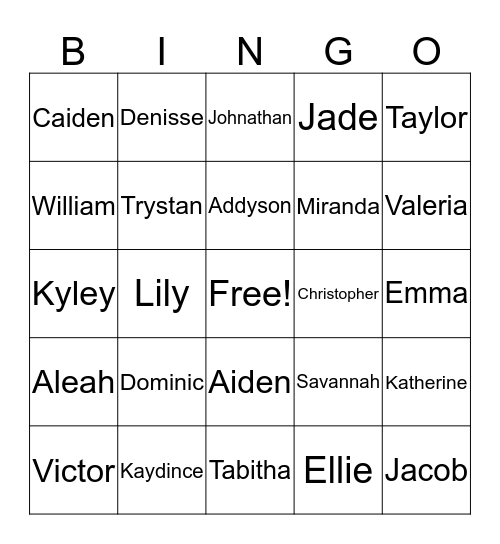 IES 4th Grade Bingo Card