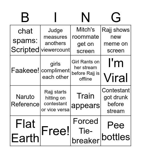 Reverse KOTH 17TH May Bingo Card