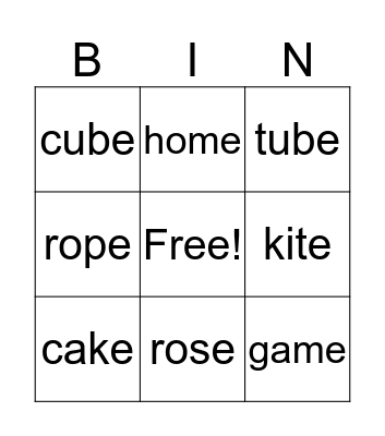 Phonics Bingo! Bingo Card