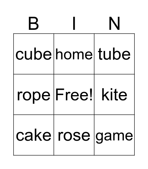 Phonics Bingo! Bingo Card