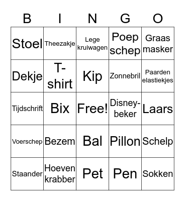 BINGO  Bingo Card