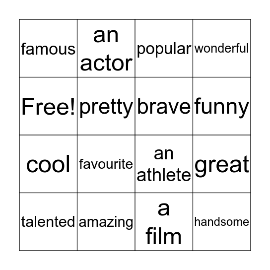BINGO TIME Bingo Card