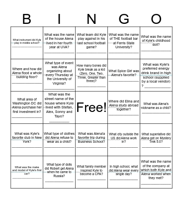 Get to Know the Bride & Groom Bingo Card