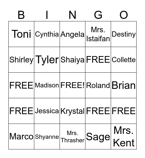 LOCUST Bingo Card