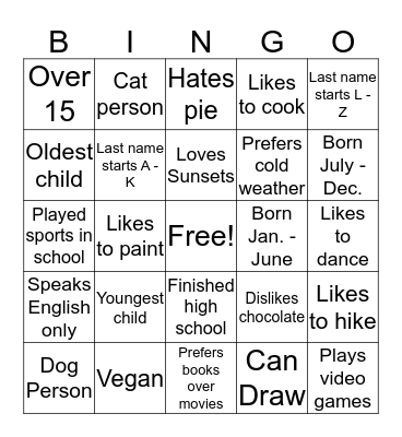 Word On The Street BINGO Card