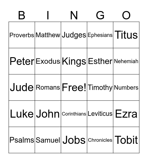 Immovable Foundation Church Bingo Card