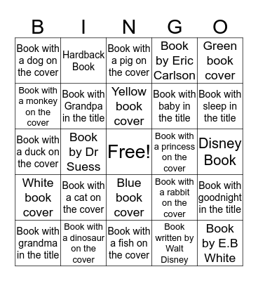 Storybook Bingo Card