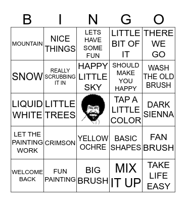 BOB ROSS BINGO Card