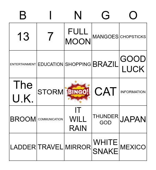 INTERNET / SUPERSTITION Review Bingo Card