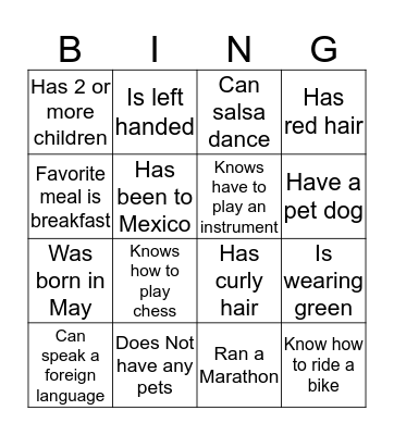 Bingo Card