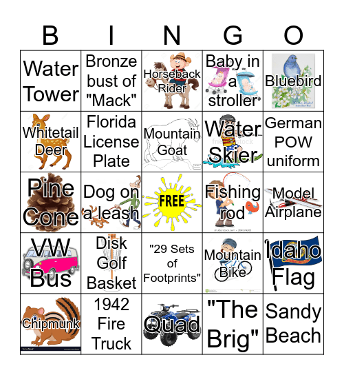 Farragut State Park Bingo Card