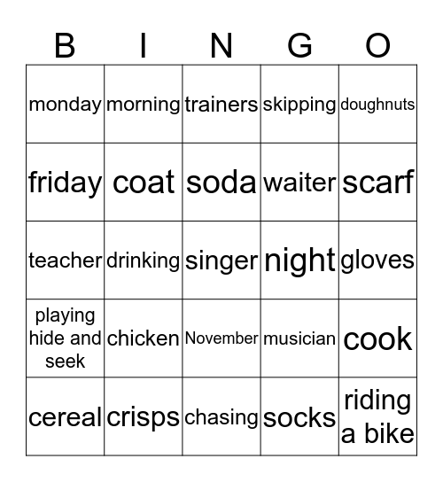 6-10 Bingo Card