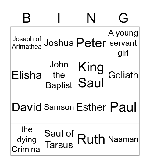 May 19th Bingo Card
