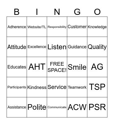 Bingo Card