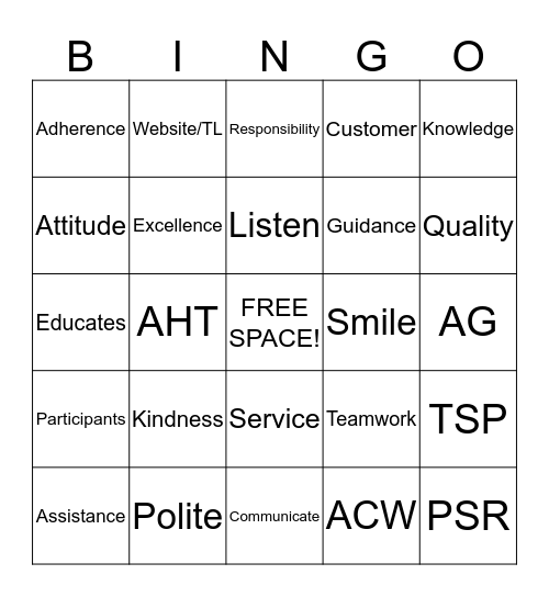 Bingo Card