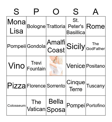 Addio al Nubilato Bingo Card
