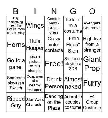 ANIMAZEMENT 2019 Bingo Card
