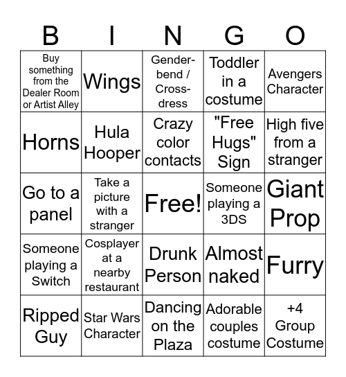 ANIMAZEMENT 2019 Bingo Card