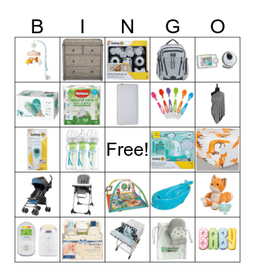 Baby Shower Bingo Card
